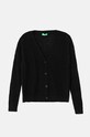 Дитячий кардиган з домішкою вовни United Colors of Benetton з додаванням вовни чорний 126WC601O.G.Seasonal