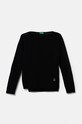 Детский шерстяной свитер United Colors of Benetton тонкий чёрный 1244C106X.G.Seasonal