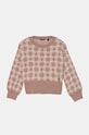 Guess pulover pentru copii din amestec de lână cu modele roz J4BR04.Z3K10.9BYH