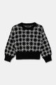 Детский свитер с примесью шерсти Guess с добавлением шерсти чёрный J4BR04.Z3K10.9BYH