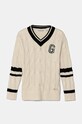 Guess sweter z domieszką wełny dziecięcy aplikacja beżowy J4BR12.Z37L1.9BYH