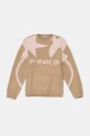 Pinko Up pulover copii cu modele bej F4PIJGJP079