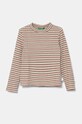 Детский лонгслив United Colors of Benetton с эластаном бежевый 3GDAG200X.P.Seasonal