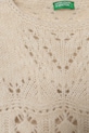 Dziewczynka United Colors of Benetton sweter z domieszką wełny dziecięcy 1255C107F.G.Seasonal beżowy