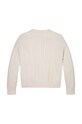 Dziewczynka Tommy Hilfiger sweter bawełniany dziecięcy KG0KG08547.9BYH.128.176 beżowy