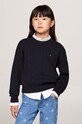 Детский хлопковый свитер Tommy Hilfiger остальные тёмно-синий KG0KG08547.9BYH.128.176