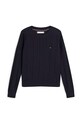 Детский хлопковый свитер Tommy Hilfiger KG0KG08547.9BYH.128.176 тёмно-синий AW24