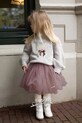 Donsje pulover de lână pentru copii Denna Merino Wool Sweater Cat imprimeu roz 4090702.98.128