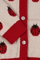 Παιδική μάλλινη ζακέτα Konges Sløjd BELOU KNIT CARDIGAN KS102221 κόκκινο