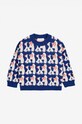 Детский хлопковый свитер Bobo Choses Fairy Dog 224AC114 тёмно-синий AW24