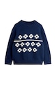 Mini Rodini pulover pentru copii din amestec de lana Flowers 2472010760 bleumarin AW24