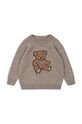 Konges Sløjd sweter wełniany dziecięcy BILLI KNIT BLOUSE wełna brązowy KS101436