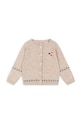 Dětský vlněný kardigan Konges Sløjd ELI KNIT CARDIGAN KS101493 béžová AW24