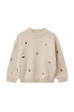 Liewood pulover copii Orlane Embroidery Knit Jumper LW19159 bej AW24