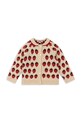 Dětský vlněný kardigan Konges Sløjd BELOU KNIT COLLAR CARDIGAN KS101895 béžová AW24