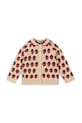 Dětský vlněný kardigan Konges Sløjd BELOU KNIT COLLAR CARDIGAN KS101895 béžová AW24