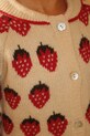 Dětský vlněný kardigan Konges Sløjd BELOU KNIT COLLAR CARDIGAN KS101895