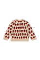 CHLAPEC Dětský vlněný kardigan Konges Sløjd BELOU KNIT COLLAR CARDIGAN KS101895 béžová