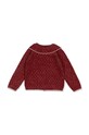 Dětský svetr Konges Sløjd HOLIDAY KNIT CARDIGAN KS101994 červená AW24