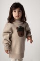 Детский шерстяной свитер Donsje Denn Merino Wool Sweater Bear шерсть бежевый 4083501.98.128
