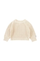 Dětský bavlněný svetr Donsje Jade Sweater 4090200. béžová AW24