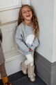 Vlnený detský svetrík Donsje Denn Merino Wool Sweater Lammy sivá 4083504.56.92