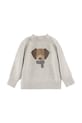 Vuneni dječji džemper Donsje Denn Merino Wool Sweater Dog natpis bež 4083505.56.92