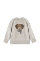 Dječji vuneni pulover Donsje Denn Merino Wool Sweater Dog natpis bež 4083505.98.128
