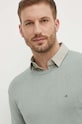 Calvin Klein sweter z domieszką jedwabiu szary K10K113549