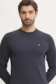 Calvin Klein sweter z domieszką jedwabiu granatowy K10K113549