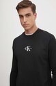 Calvin Klein Jeans pulover de bumbac negru J30J325671