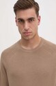 Светр з домішкою вовни BOSS бежевий 50519610