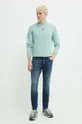 Bavlnený sveter Hugo Blue zelená