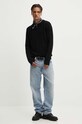 HUGO sweter bawełniany 50516620 czarny AW24