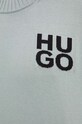 Хлопковый свитер HUGO 50516617 голубой