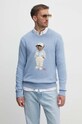 Polo Ralph Lauren sweter bawełniany niebieski 710941059