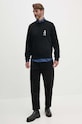 Armani Exchange sweter z domieszką wełny 6DZM6H.ZM5BZ czarny AW24