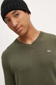Tommy Jeans pulover de bumbac verde DM0DM19192