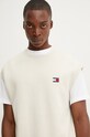 Bavlnená vesta Tommy Jeans béžová DM0DM19194