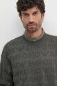 Шерстяной свитер Emporio Armani серый 6D1MXK.1MJNZ