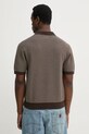Дрехи Памучна тениска с яка Levi's A7294 кафяв