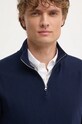 United Colors of Benetton sweter wełniany granatowy 1002U201I