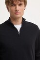 Шерстяной свитер United Colors of Benetton чёрный 1002U201I