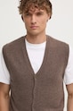Вовняний жилет United Colors of Benetton коричневий 1002U601G