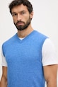 United Colors of Benetton kamizelka wełniana niebieski 1002U400L