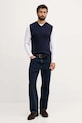 United Colors of Benetton kamizelka wełniana 1002U400L granatowy AW25