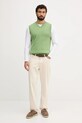 United Colors of Benetton kamizelka wełniana 1002U400L zielony AW25