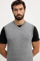 Шерстяной жилет United Colors of Benetton серый 1002U400L