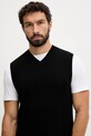 United Colors of Benetton kamizelka wełniana czarny 1002U400L