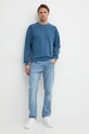 United Colors of Benetton bluza bawełniana 3P0VU1095 niebieski SS25